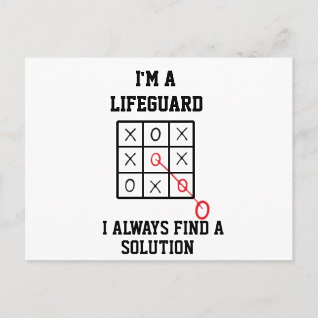 Im A Lifeguard I Always Find A Solution  Postcard (Front)