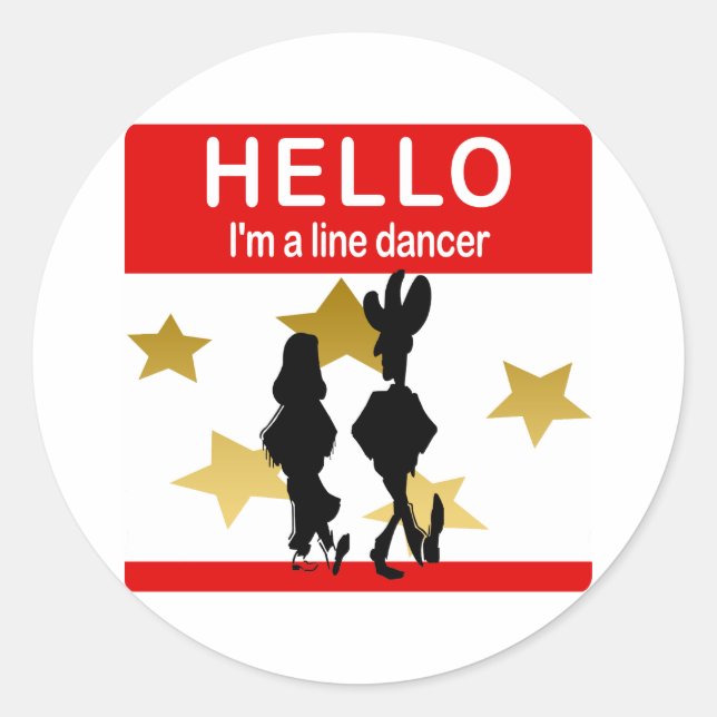 I'm A Line Dancer Classic Round Sticker (Front)