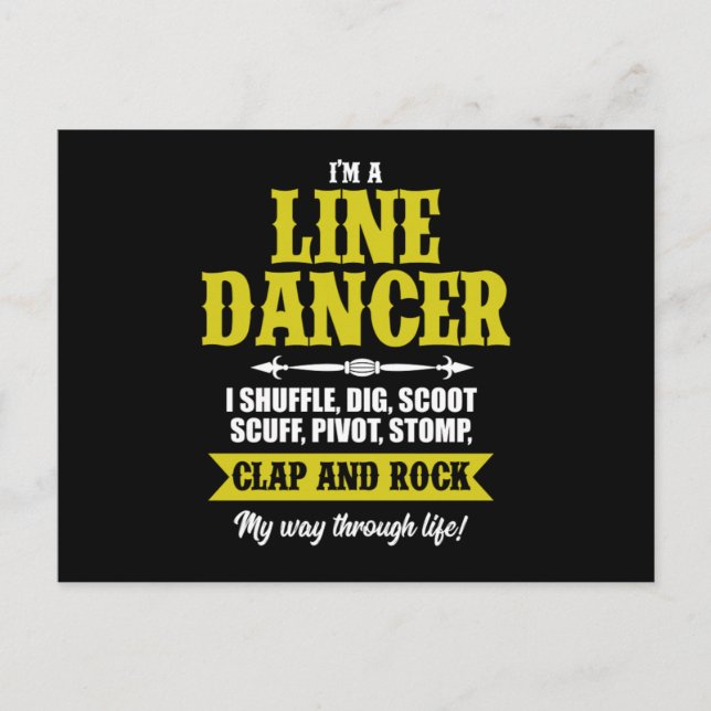 Im A Line Dancer Line Dancing Line Dance Gift Postcard (Front)