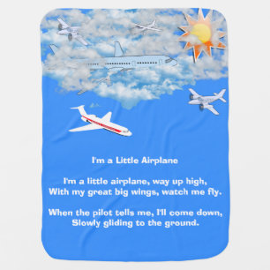 I'm a little aeroplane Baby Blanket
