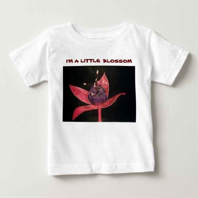 I'M A LITTLE, BLOSSOM baby tee (Front)