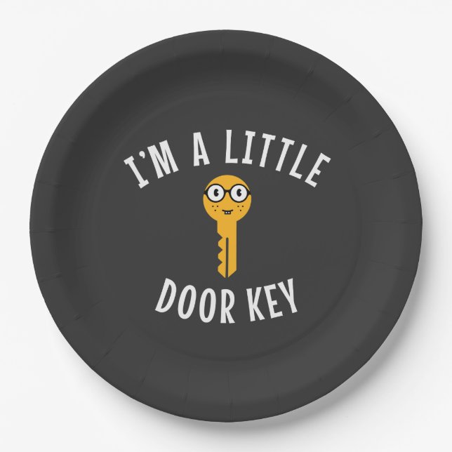 I'm a Little Door Key  Paper Plate (Front)