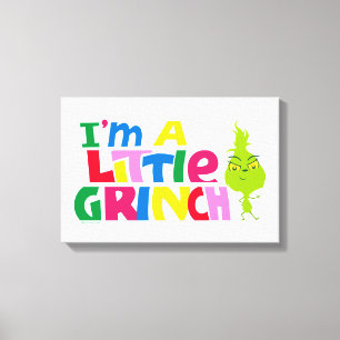 I'm a Little Grinch Colorful Graphic Canvas Print