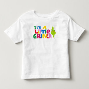 I'm a Little Grinch Colorful Graphic Toddler T-Shirt