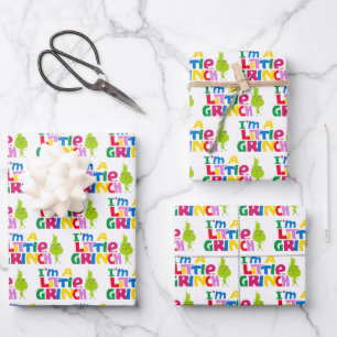 I'm a Little Grinch Colorful Graphic Wrapping Paper Sheet