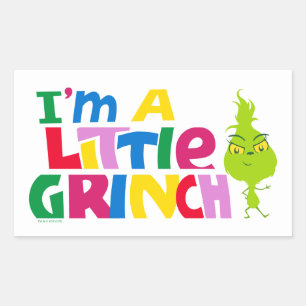 I'm a Little Grinch Colourful Graphic Rectangular Sticker
