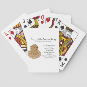 I'm a Little Groundhog Playing Cards