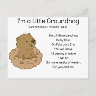 I'm a Little Groundhog Postcard