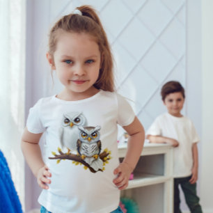 I'm a little owl, hear me hoot! Girl's T-Shirt