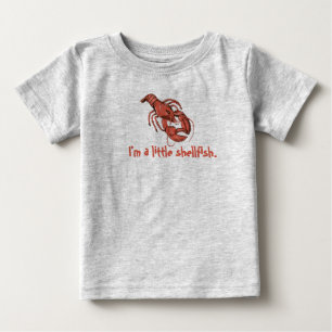 I'm a Little Shellfish Baby Football Bodysuit