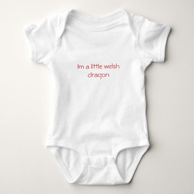 Im a little welsh dragon baby bodysuit (Front)
