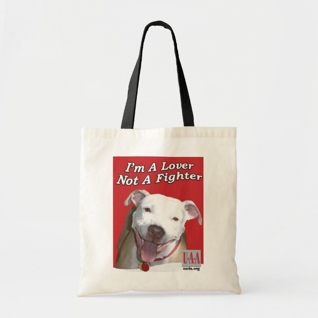 I'm a Lover not a Fighter Tote Bag (Front)