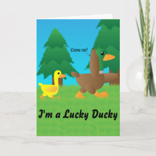 I'm a Lucky Ducky to have a Dad like you Card