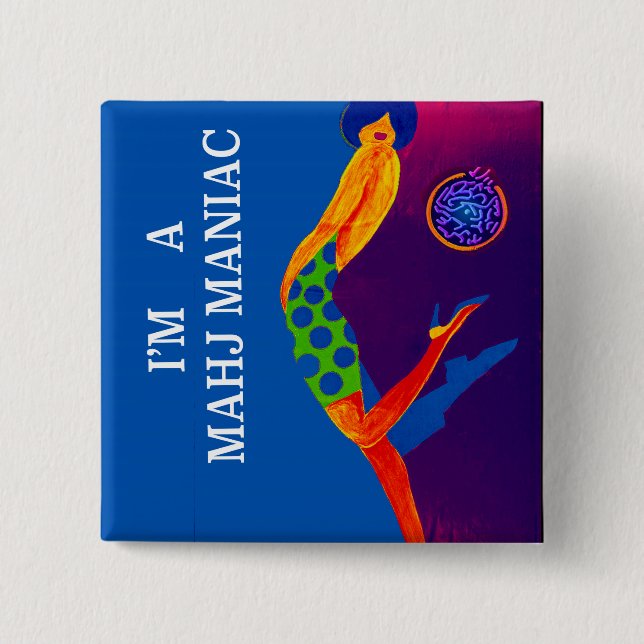I'm a Mahj Maniac Pin (Front)