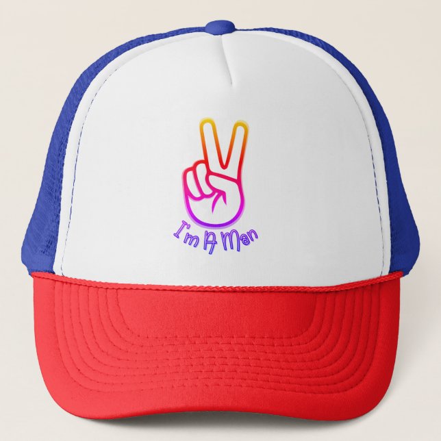 I'm a Man Trucker Hat (Front)