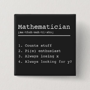 I'm a mathematician  15 cm square badge