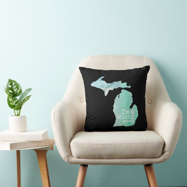 I'm A Michigander Michigan Silhouette Cushion (Chair)