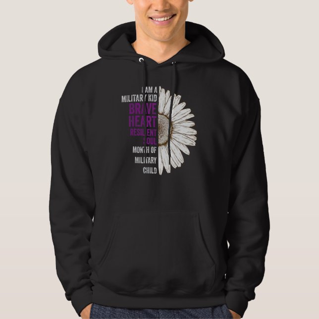 Im A Military Kid  Purple Up Hoodie (Front)