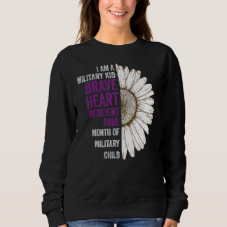 Im A Military Kid  Purple Up Sweatshirt
