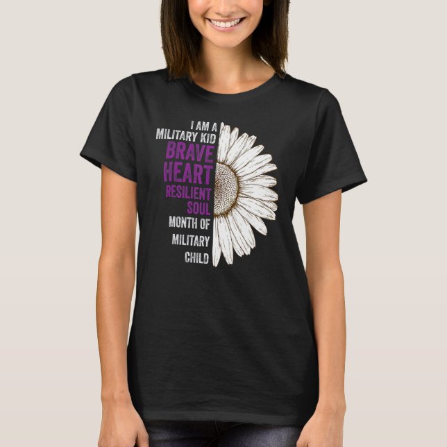 Im A Military Kid  Purple Up T-Shirt (Front)