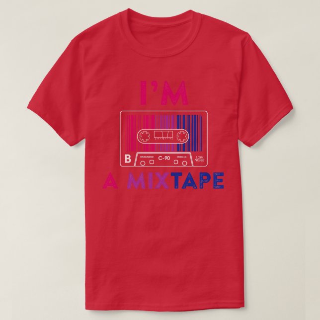 Im a Mixtape Bisexual Pride LGBT Retro  T-Shirt (Design Front)