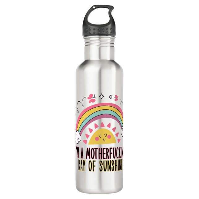 I'm A Motherf*cking Ray of Sunshine Bath Towel Set 710 Ml Water Bottle (Front)
