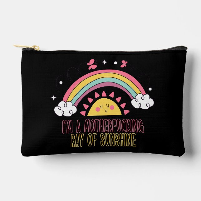 I'm A Motherf*cking Ray of Sunshine Bath Towel Set Accessory Pouch (Front)