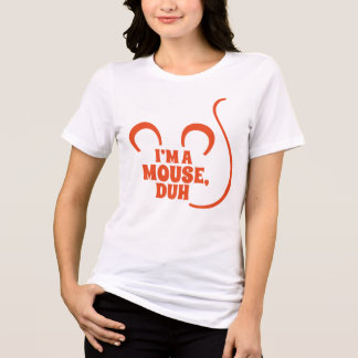 I'm a Mouse, Duh! Halloween T-Shirt Orange Tri-Blend Shirt