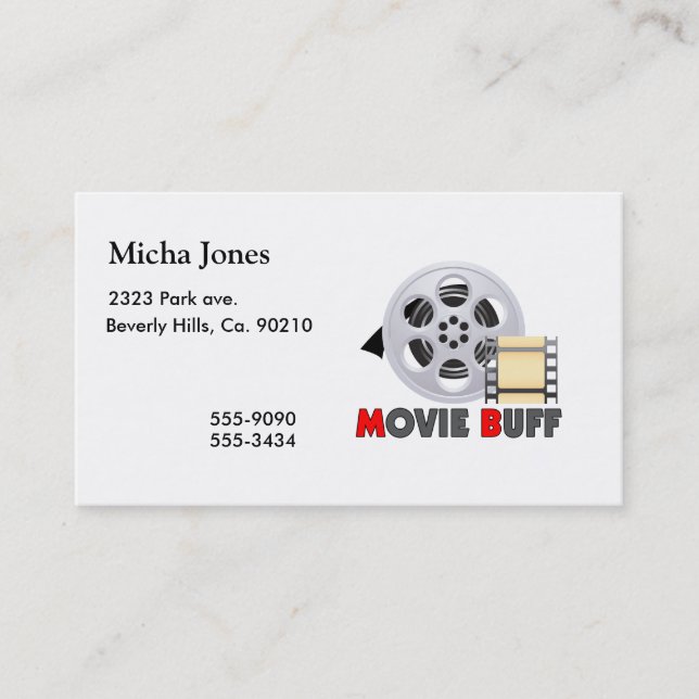 I'm A Movie Buff Business Card (Front)