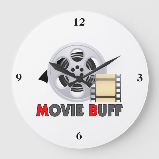 I'm A Movie Buff Large Clock (Front)