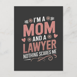 I'm a Mum and a Lawyer Nothing Scares Me Announcement Postcard