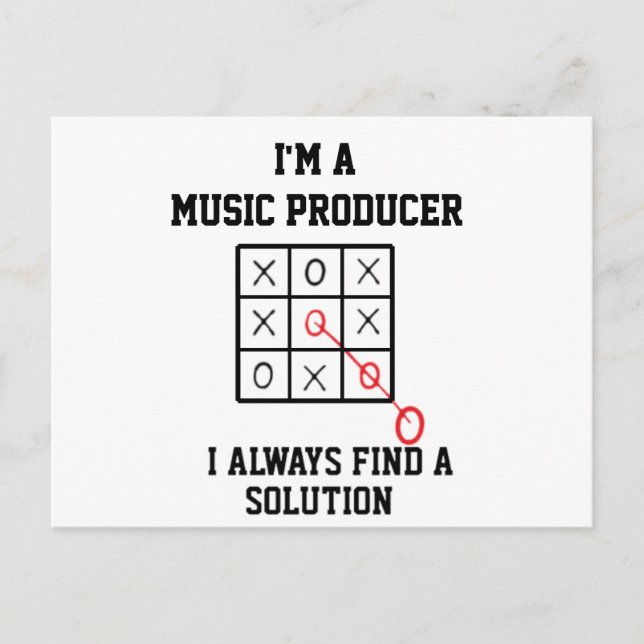 Im A Music Producer I Always Find A Solution   Postcard (Front)