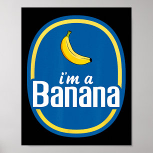 I'm A Nana Costume Halloween Fruit Sticker Yellow  Poster