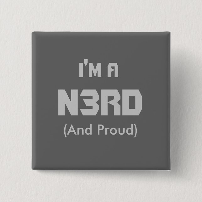 I'm A Nerd 15 Cm Square Badge (Front)