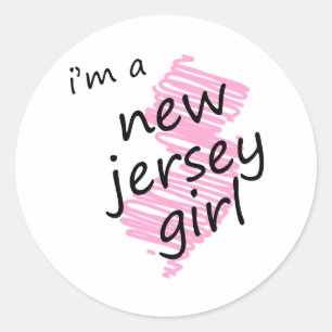 I'm a New Jersey Girl Classic Round Sticker
