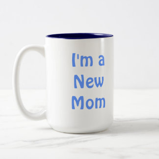 I'm a New Mum. Blue. Two-Tone Coffee Mug