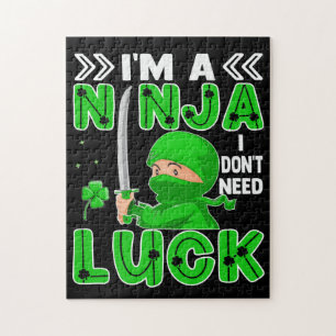 I'm A Ninja I Don't Need Luck St. Patrick's Day Jigsaw Puzzle