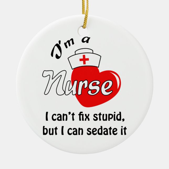 I'm a Nurse Ceramic Tree Decoration (Front)