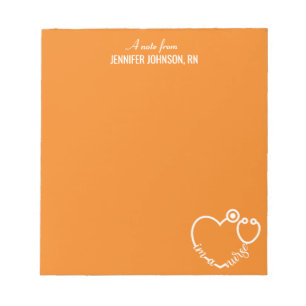 I'm A Nurse Stethoscope Personalised Name Elegant Notepad