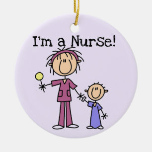 I'm a Nurse T-shirts and Gifts Ceramic Tree Decoration