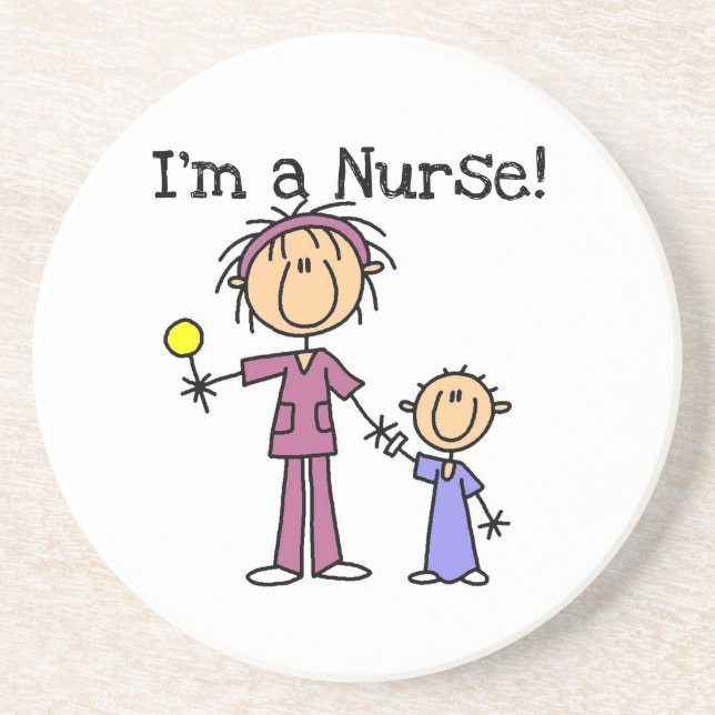 I'm a Nurse T-shirts and Gifts Coaster (Front)