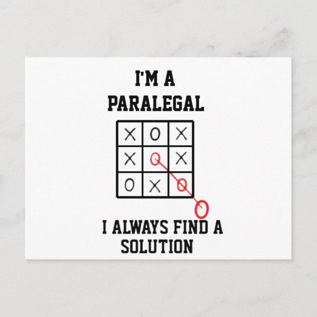 Im A Paralegal I Always Find A Solution  Postcard (Front)