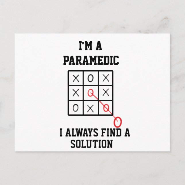Im A Paramedic I Always Find A Solution  Postcard (Front)