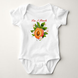 "I'm A Peach" Cute Peach Fruit Baby Bodysuit