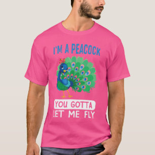 Im a peacock you gotta let me fly retro T-Shirt