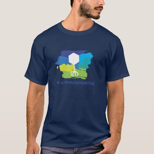 I'm a Phagehunter Logo T-Shirt (Blue/Green) (Front)