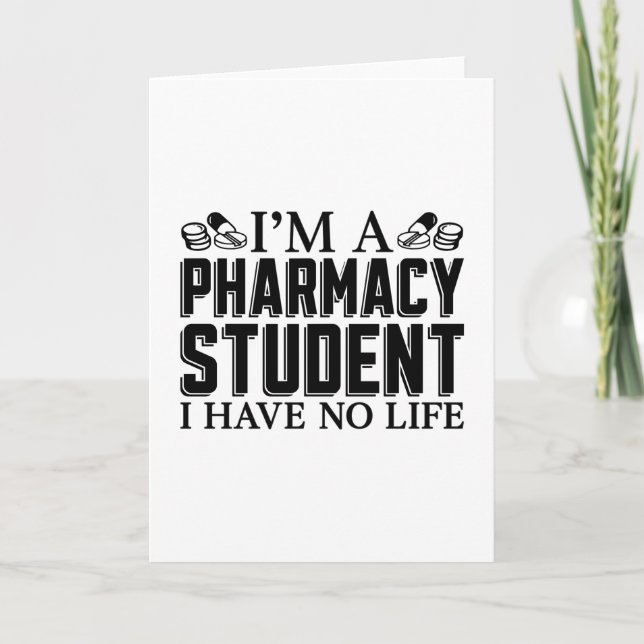 I'm A Pharmacy Student Tech Technician Pharmacist Card (Front)