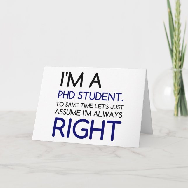 I'M A PHD STUDENT HOLIDAY CARD (Front)