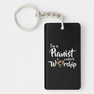 I'm A Pianist Created To Worship Christian Key Ring