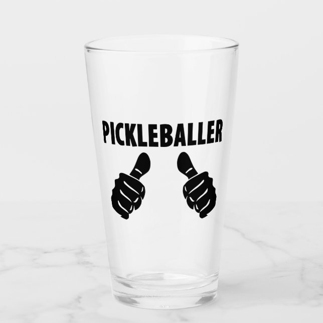I'm A Pickleballer Glass (Front)